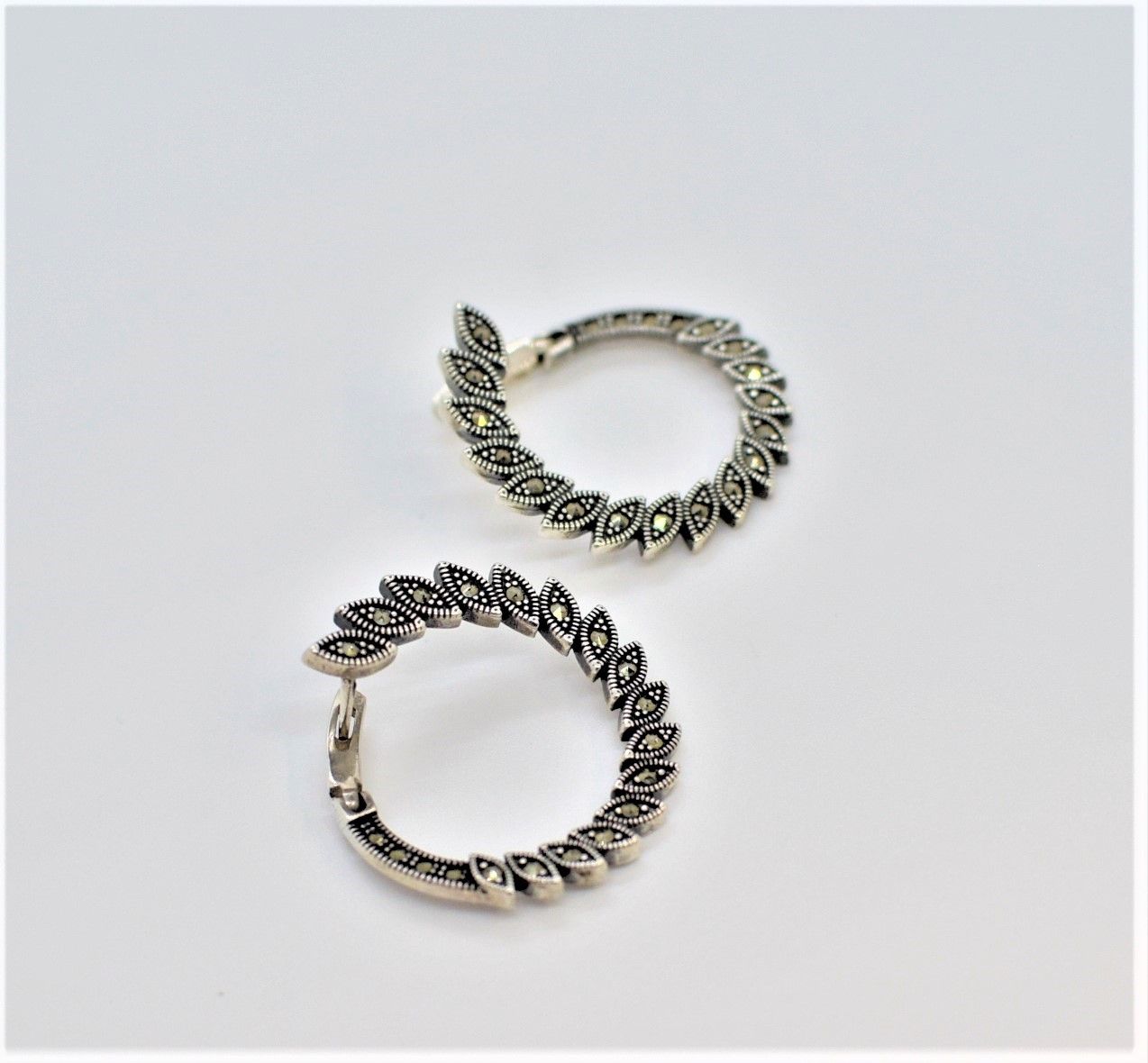 Срібні Сережки, Вага 11.80 г, Вставка Марказит : Артикул 200000085373