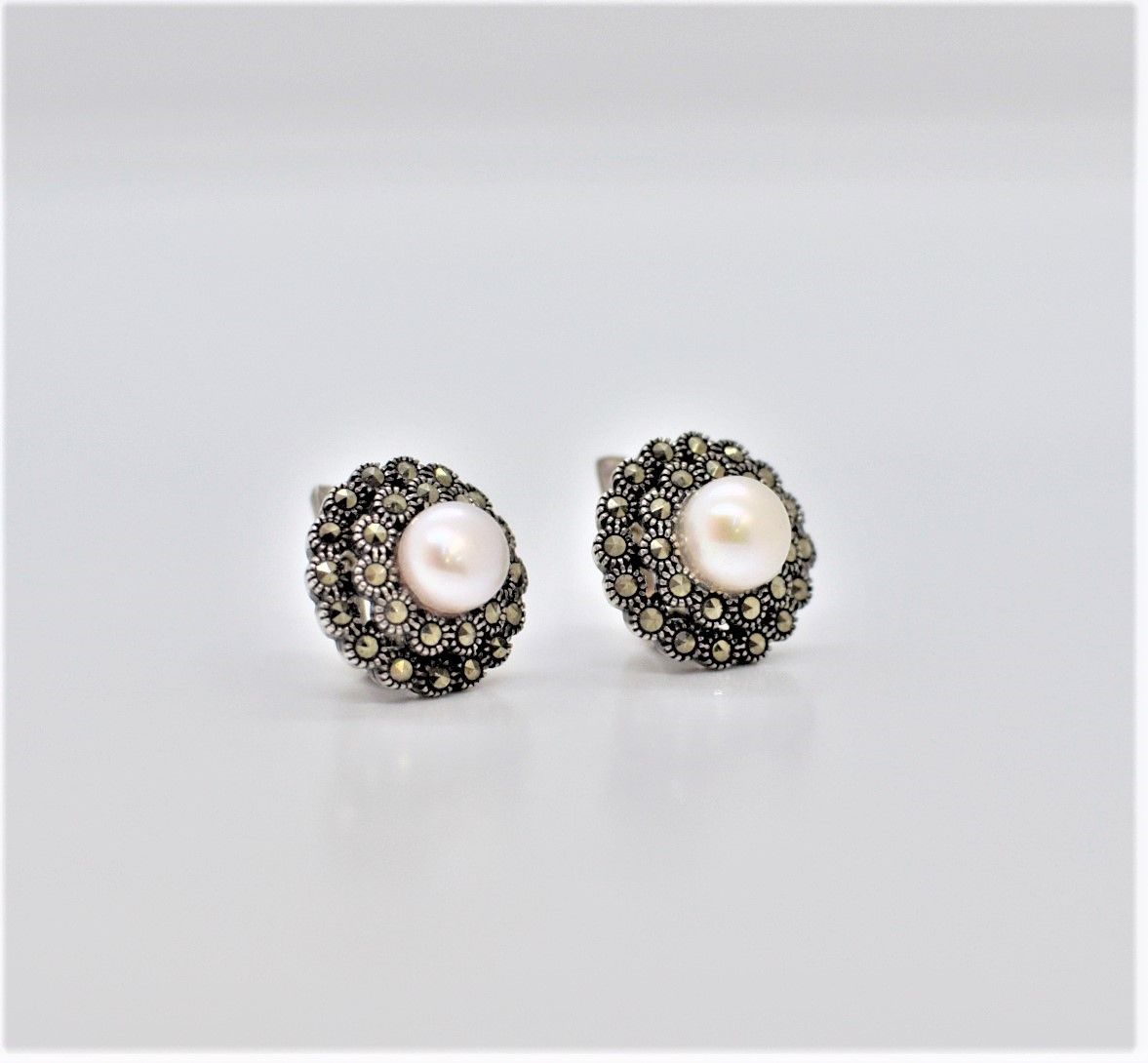 Срібні Сережки, Вага 8.30 г, Вставка Марказит : Артикул 200000086665