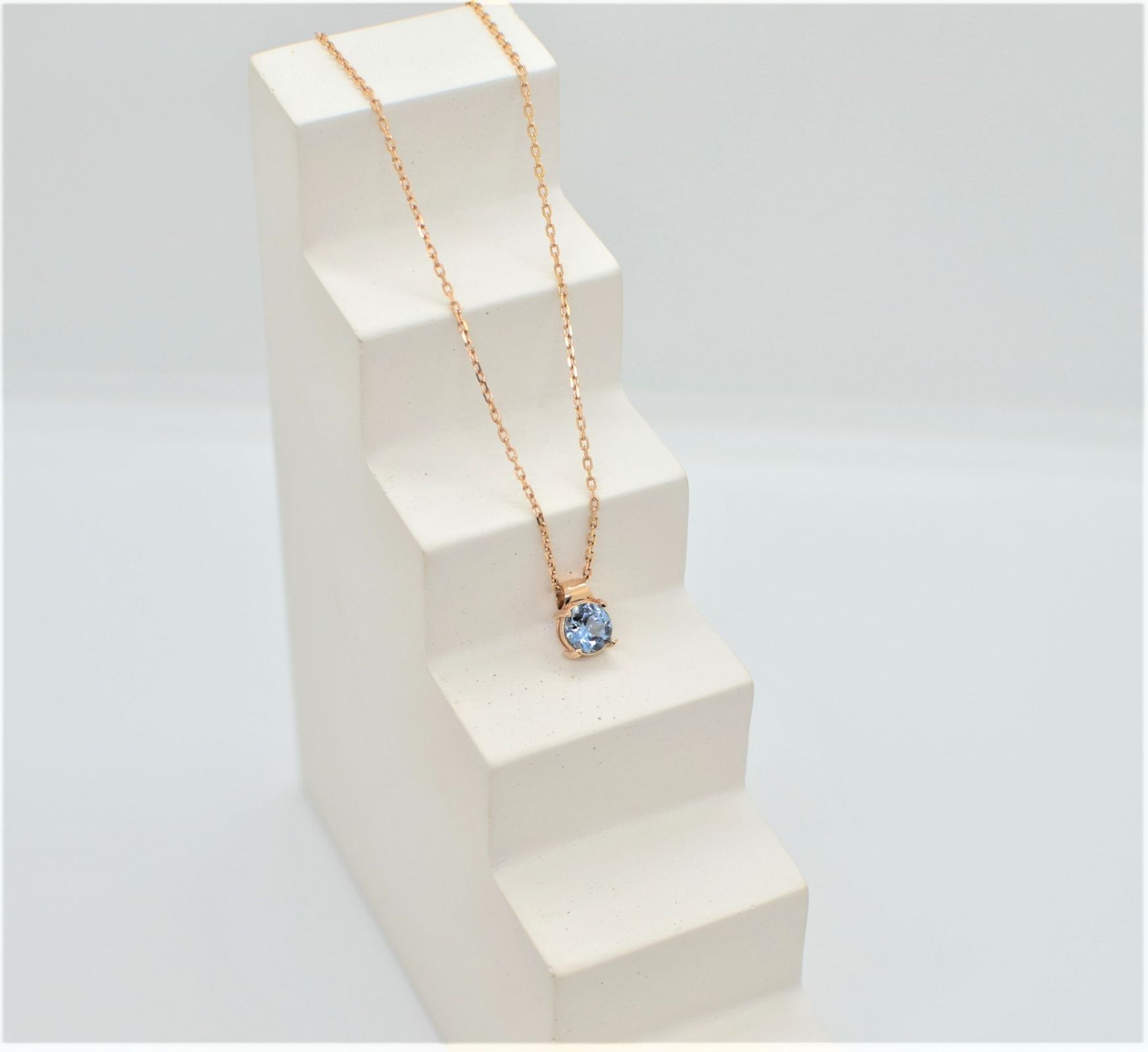 Золоте Кольє, Вага 3.14 г, Вставка Голубий Топаз, Розмір 45.0 : Артикул 200000174564