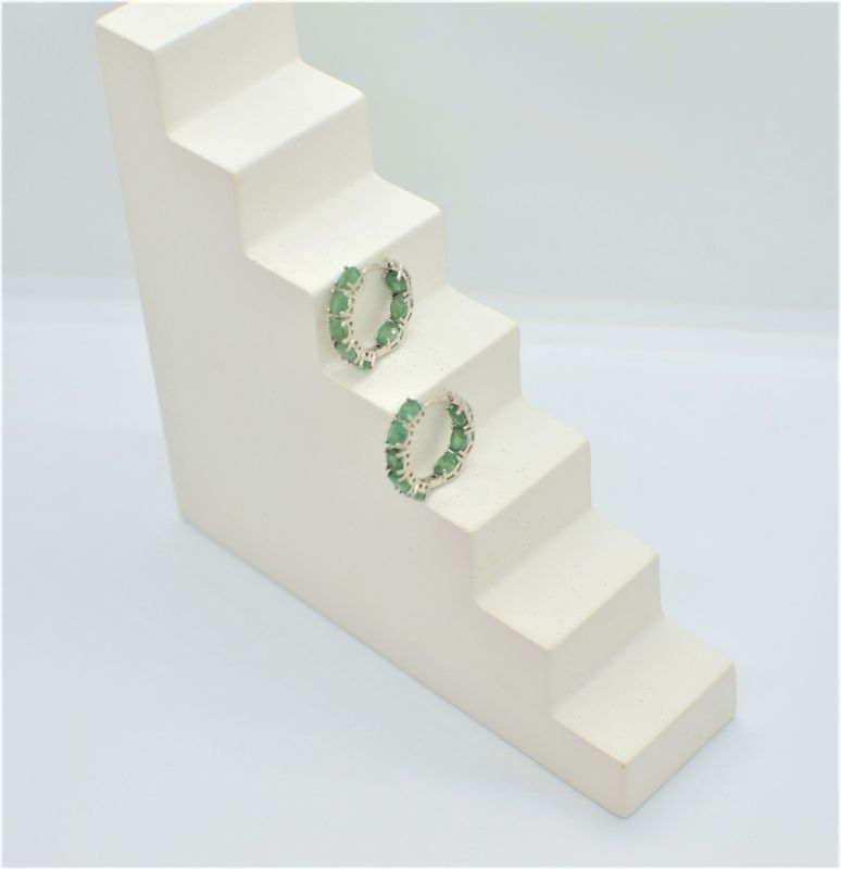 Срібні Сережки, Вага 6.40 г, Вставка Смарагд : Артикул 200000180094 Срібні Сережки, Вага 6.40 г, Вставка Смарагд : Артикул 200000180094