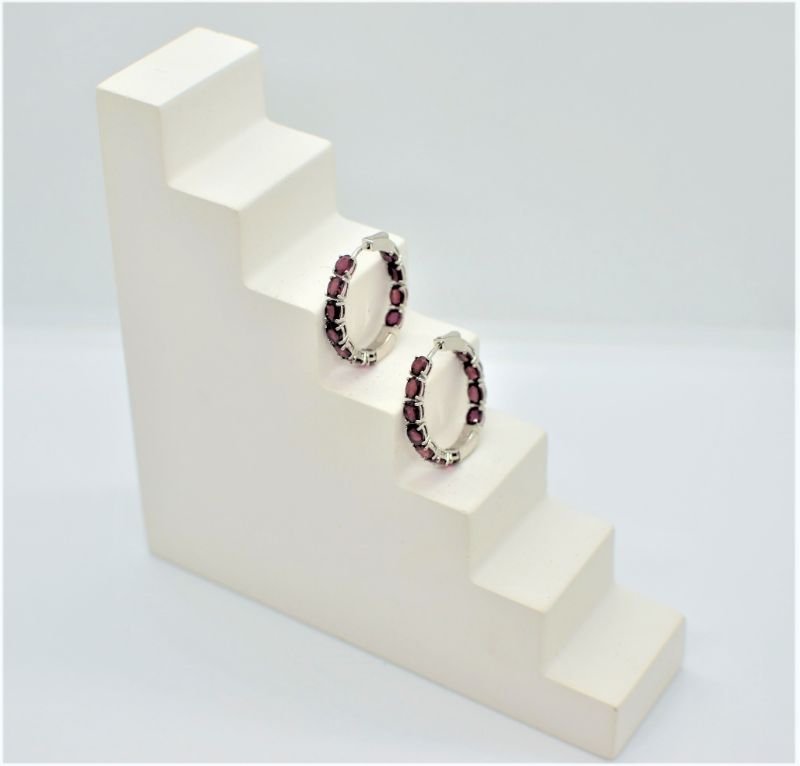 Срібні Сережки, Вага 9.40 г, Вставка Рубін : Артикул 200000180090