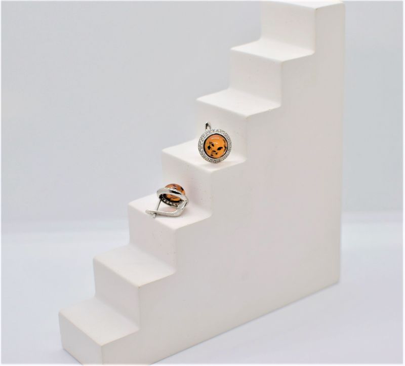 Срібні Сережки, Вага 5.26 г, Вставка Бурштин : Артикул 200000178777 Срібні Сережки, Вага 5.26 г, Вставка Бурштин : Артикул 200000178777