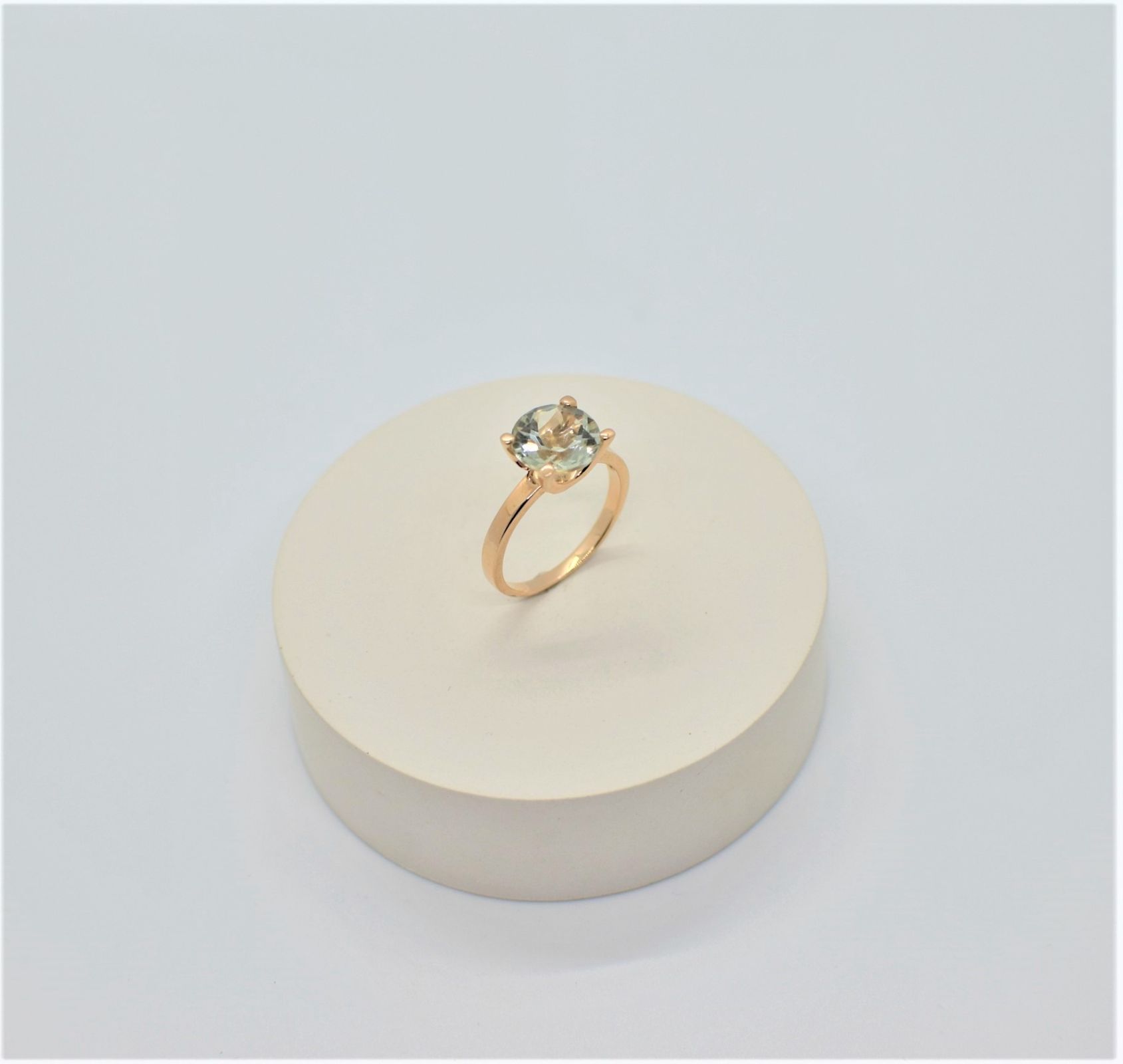 Золотий Перстень, Вага 3.81 г, Вставка Зелений Аметист, Розмір 18.0 : Артикул 200000163622