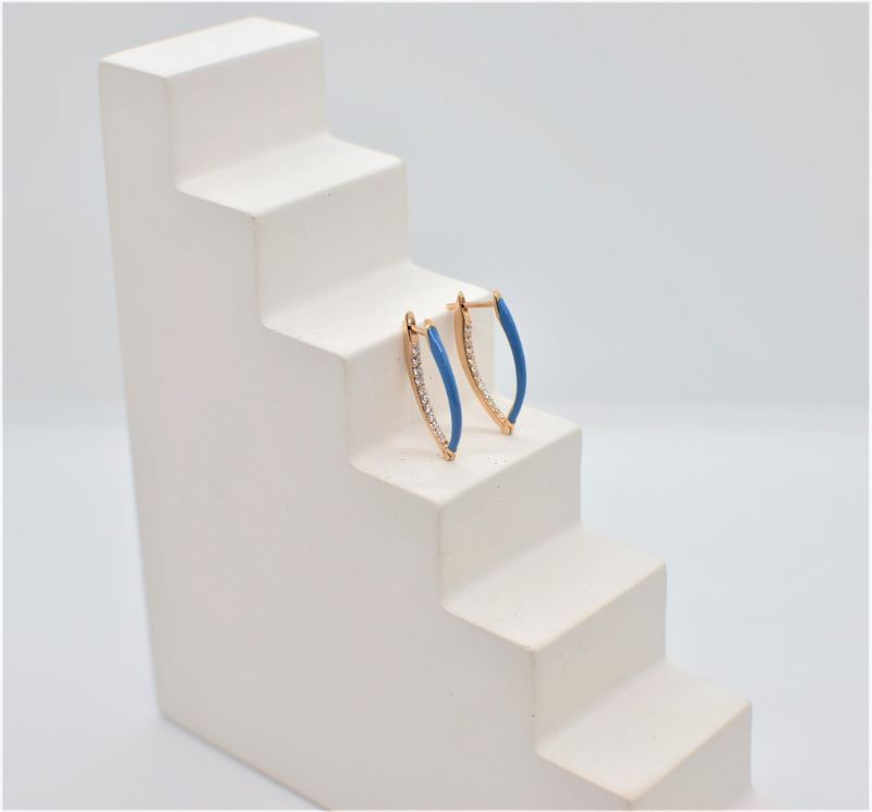 Золоті Сережки, Вага 3.08 г, Вставка Емаль : Артикул 200000122348 Золоті Сережки, Вага 3.08 г, Вставка Емаль : Артикул 200000122348