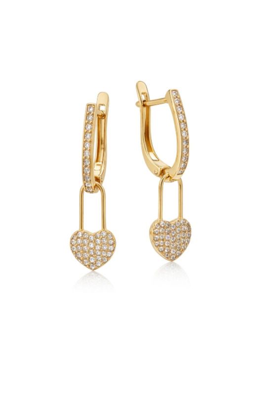 Золоті Сережки, Вага 3.05 г, Вставка Циркон : Артикул 200000173562