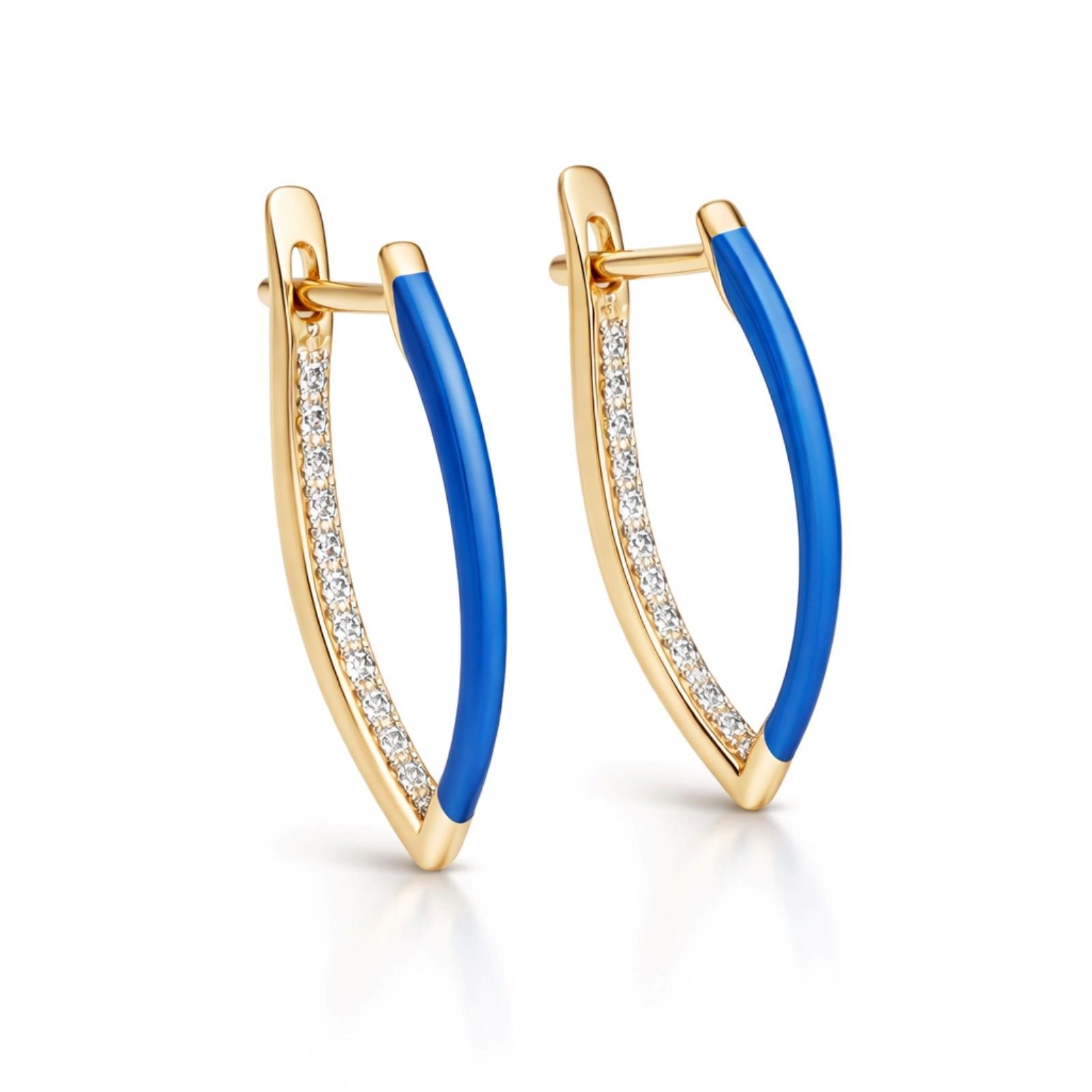 Золоті Сережки, Вага 3.08 г, Вставка Емаль : Артикул 200000122348