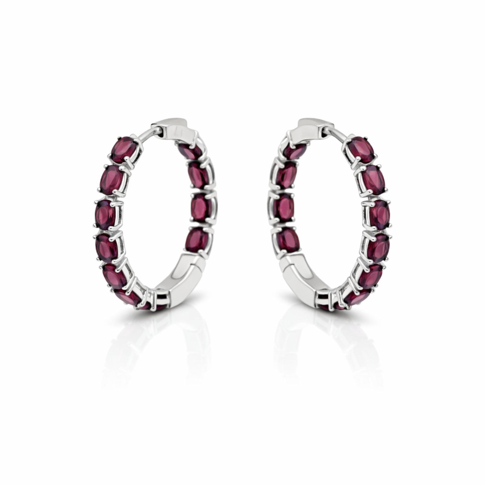 Срібні Сережки, Вага 9.40 г, Вставка Рубін : Артикул 200000180090