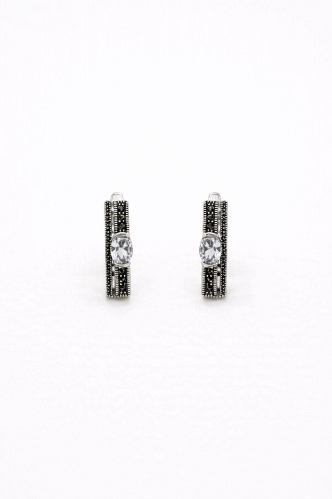 Срібні Сережки, Вага 6.40 г, Вставка Марказити : Артикул 200000172680