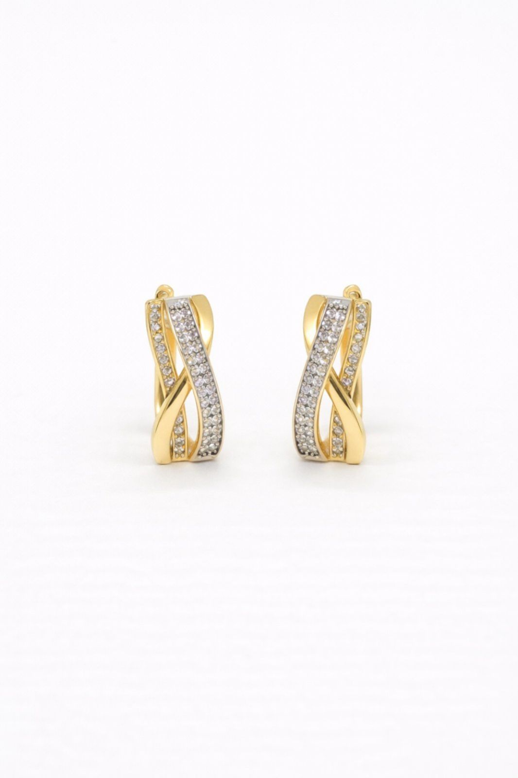 Золоті Сережки, Вага 4.11 г, Вставка Циркон : Артикул 200000046448