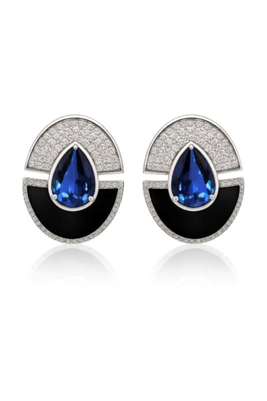 Срібні Сережки, Вага 10.70 г, Вставка Циркон : Артикул 200000186448