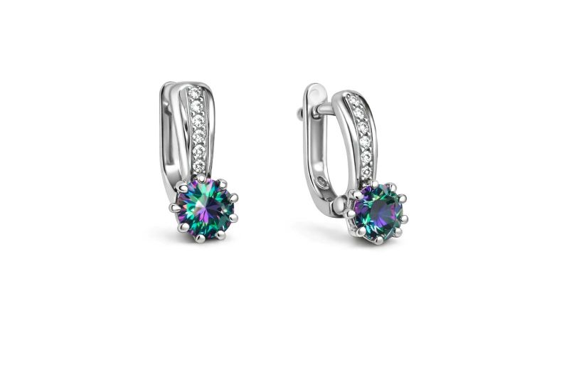 Срібні Сережки, Вага 4.00 г, Вставка Циркон: Артикул 200000162245