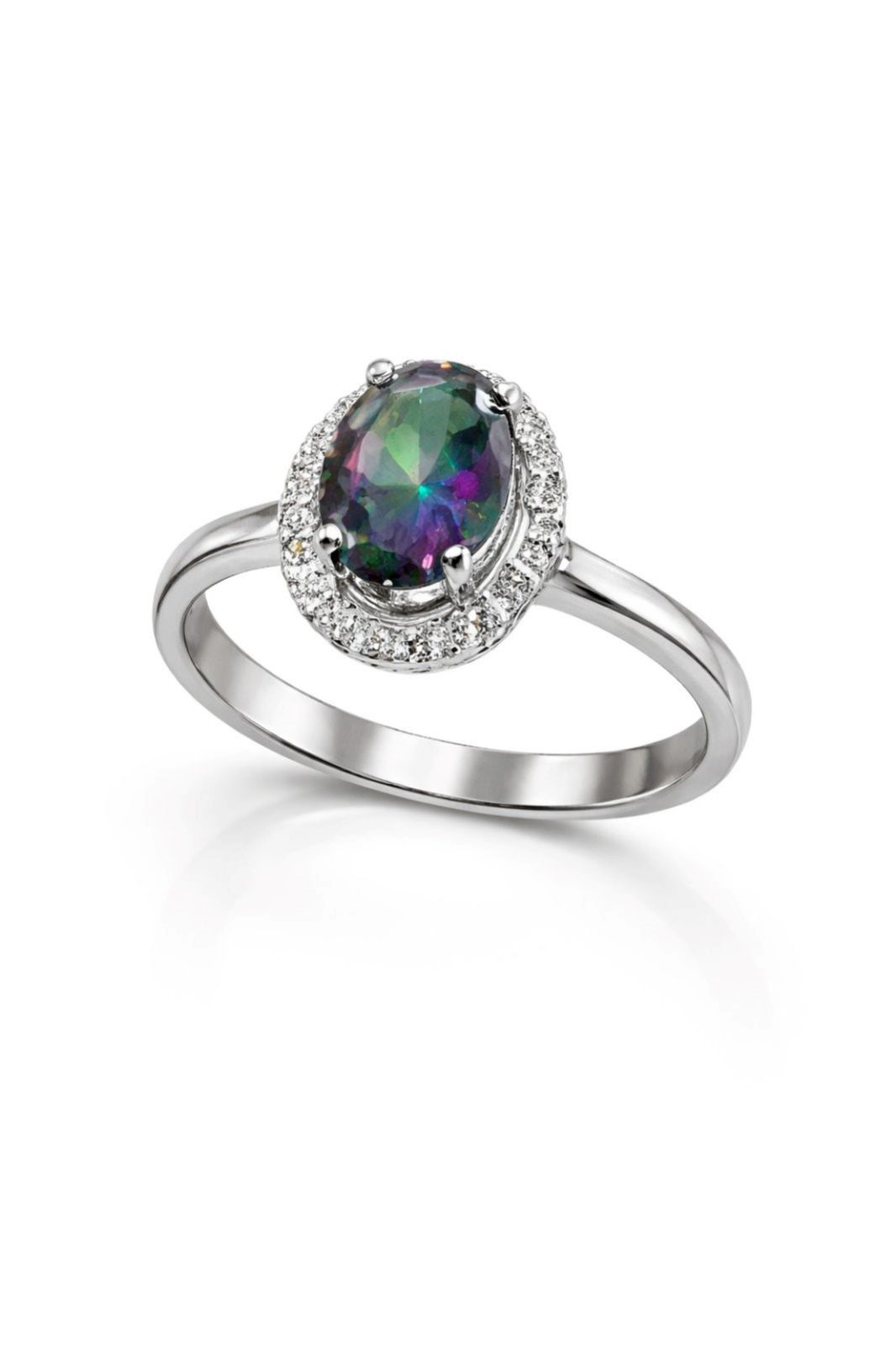 Срібний Перстень, Вага 2.60 г, Вставка Містік Топаз, Розмір 17.5 : Артикул 200000180736