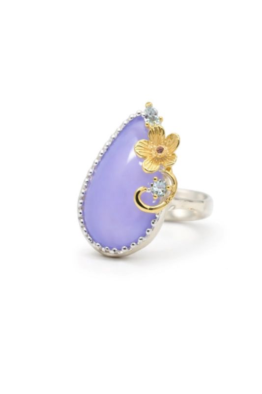 Срібний Перстень, Вага 11.30 г, Вставка Халцедан, Топаз, Розмір 17.5 : Артикул 200000163072