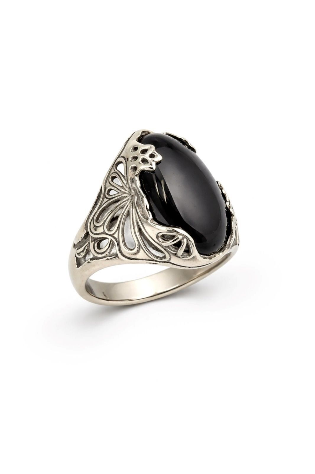 Срібний Перстень, Вага 9.91 г, Вставка Обсидіан ім., Розмір 19 : Артикул 200000071138