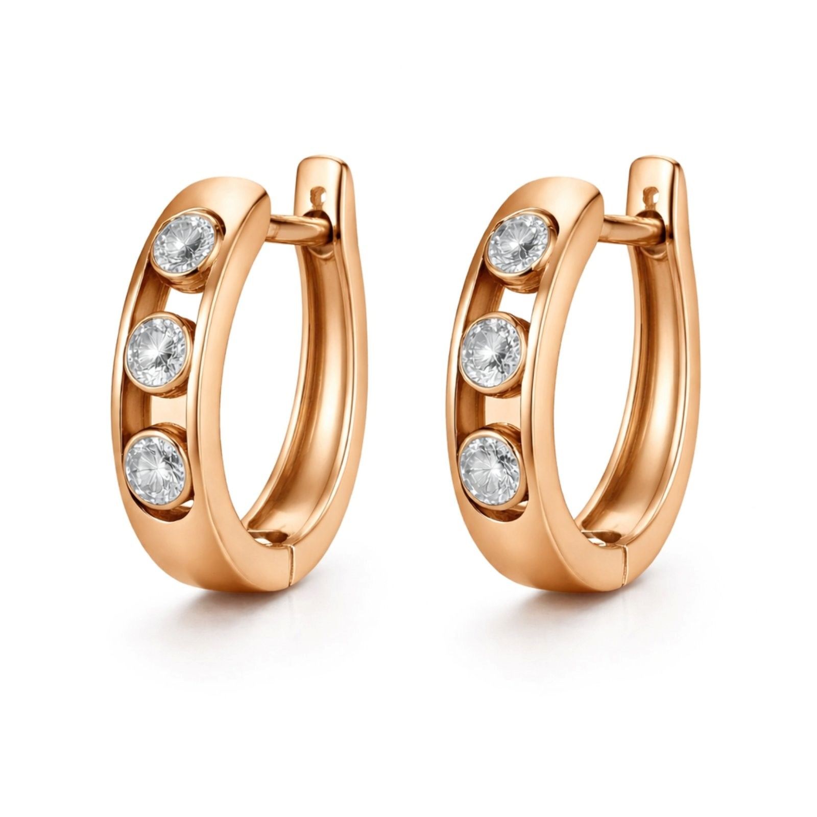 Золоті Сережки, Вага 4.17 г, Вставка Циркон : Артикул 200000182944