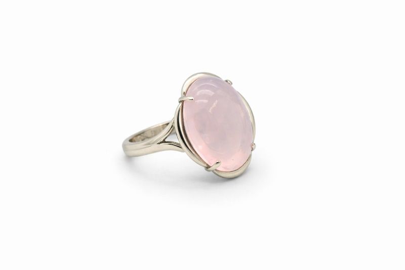 Срібний Перстень, Вага 6.24 г, Вставка Рожевий Кварц, Розмір 18.5 : Артикул 200000158777