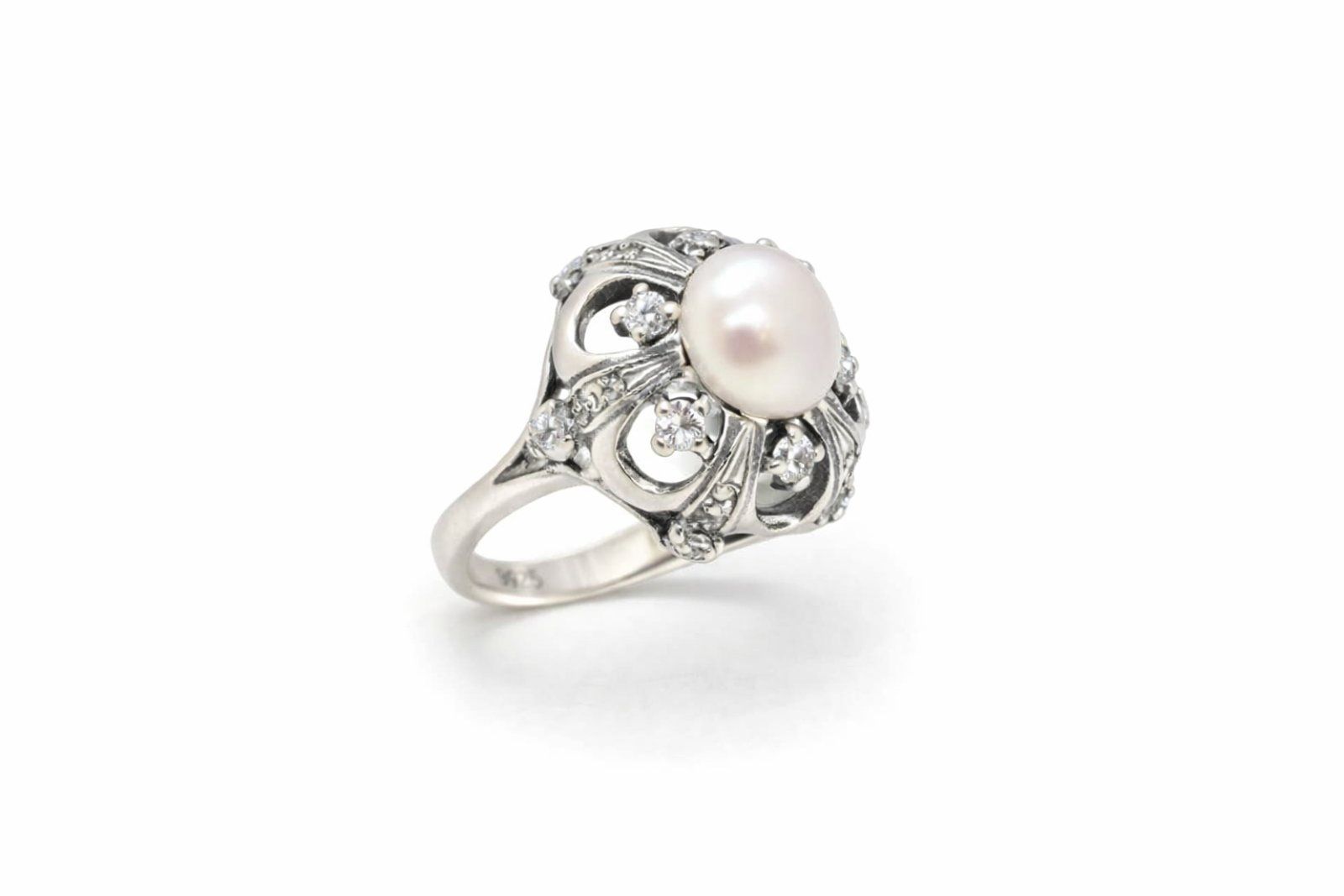 Срібний Перстень, Вага 8.06 г, Вставка ім. Перлина, Розмір 19.5 : Артикул 200000158768