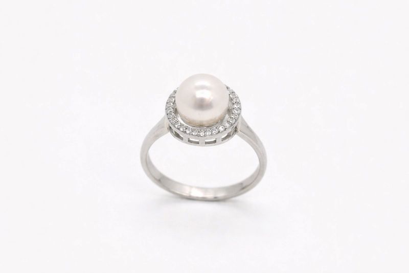 Срібний Перстень, Вага 4.10 г, Вставка Перлина, Розмір 18.5 : Артикул 200000097862