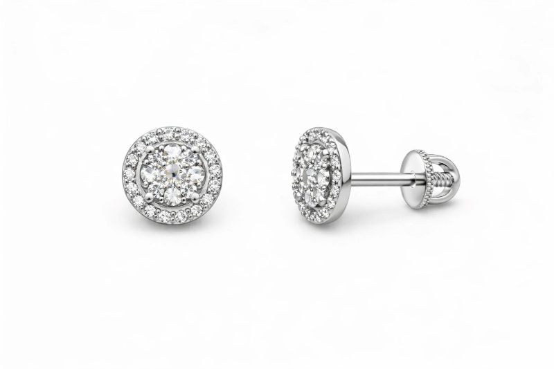 Золоті Сережки, Вага 2.12 г, Вставка Діамант0.44, 0.16, 0.12 3/6 : Артикул 200000188182