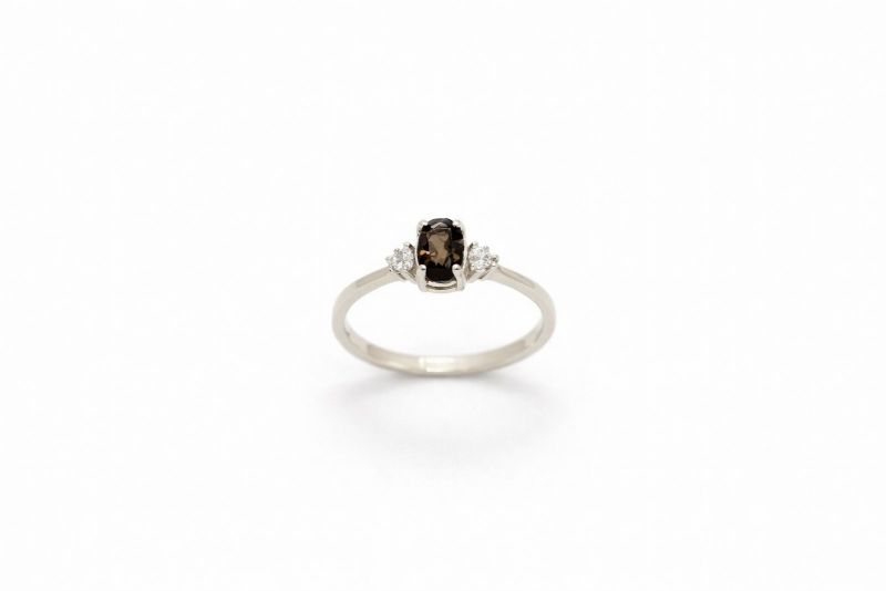 Срібний Перстень, Вага 1.00 г, Вставка Раух Топаз, Розмір 16.5 : Артикул 200000138231