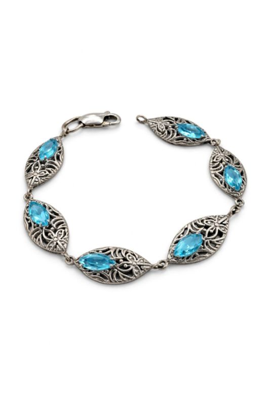 Срібний Браслет, Вага 10.20 г, Вставка Циркон, Розмір 17.5 : Артикул 200000029708