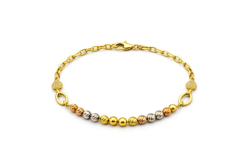 Золотий Браслет, Вага 5.34 г, Вставка Циркон, Розмір 17.5 Артикул 200000033816