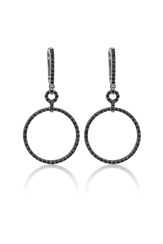 Золоті Сережки, Вага 5.64 г, Вставка Діамант 0.70 black : Артикул 200000126515 Золоті Сережки, Вага 5.64 г, Вставка Діамант 0.70 black : Артикул 200000126515