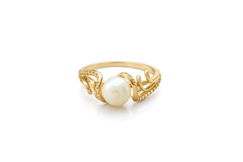 Золотий Перстень, Вага 3.10 г, Вставка Перлина, Розмір 18.0 : Артикул 200000141536