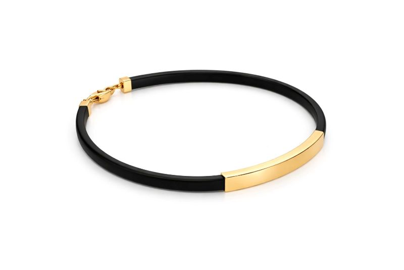 Золотий Браслет, Вага 2.80 г, Вставка Каучук, Розмір 18.0 : Артикул 200000066854