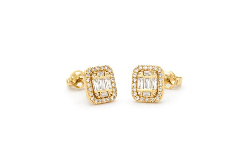 Золоті Сережки, Вага 2.47 г, Вставка Циркон : Артикул 200000141629