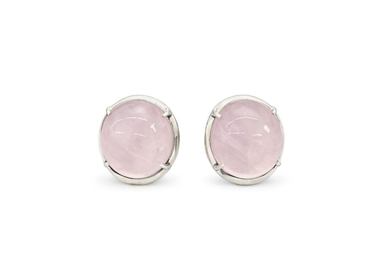 Срібні Сережки, Вага 10.52 г, Вставка Рожевий Кварц : Артикул 200000158778