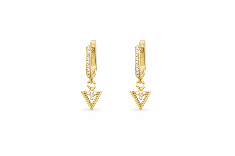 Золоті Сережки, Вага 2.54 г, Вставка Циркон : Артикул 200000157027