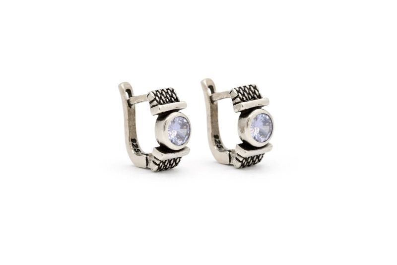 Срібні Сережки, Вага 4.50 г, Вставка Циркон : Артикул 200000097774