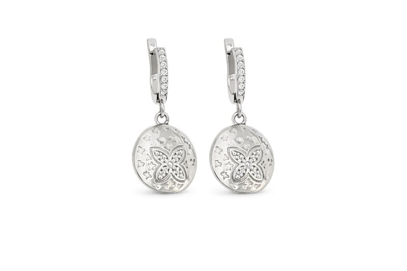 Срібні Сережки, Вага 4.50 г, Вставка Циркон : Артикул 200000022125