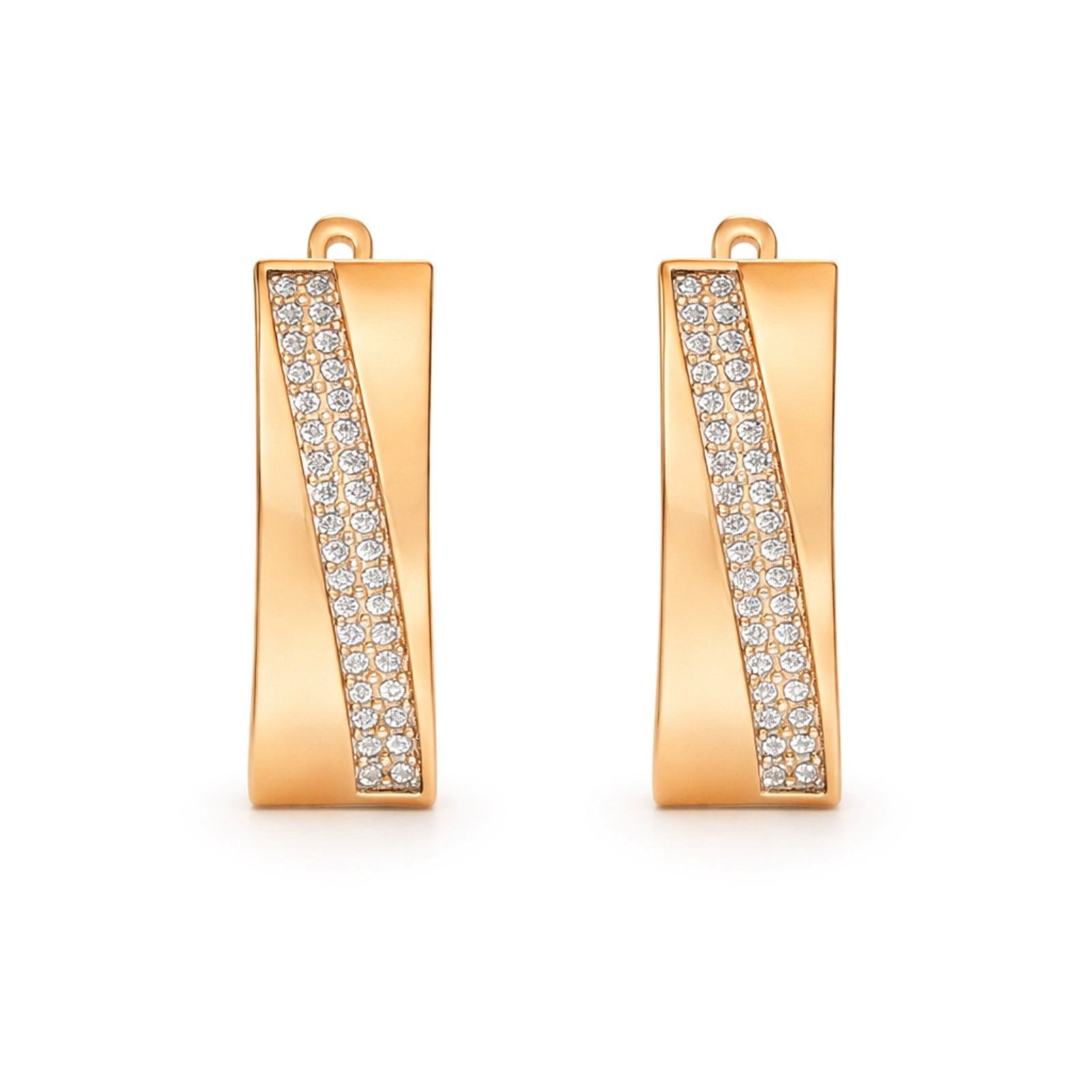 Золоті Сережки, Вага 3.33 г, Вставка Циркон : Артикул 200000147449