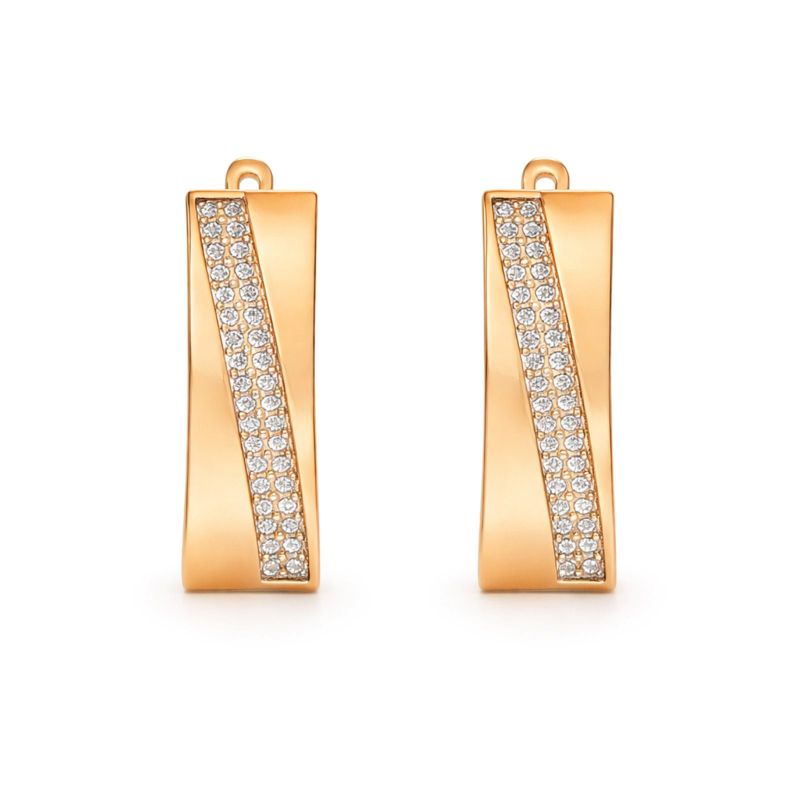 Золоті Сережки, Вага 3.33 г, Вставка Циркон : Артикул 200000147449