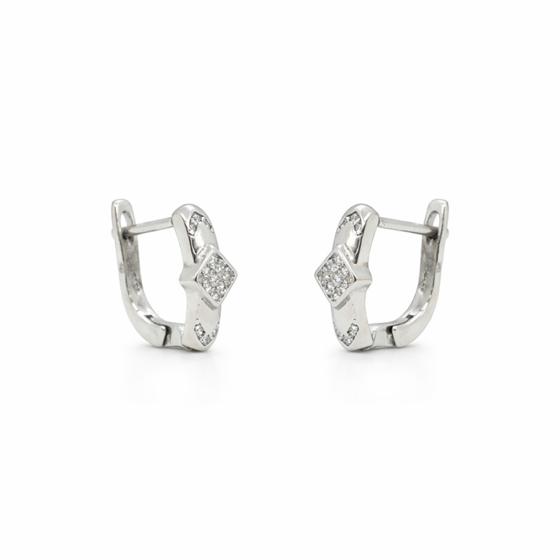 Срібні Сережки, Вага 3.10 г, Вставка Циркон : Артикул 200000085046