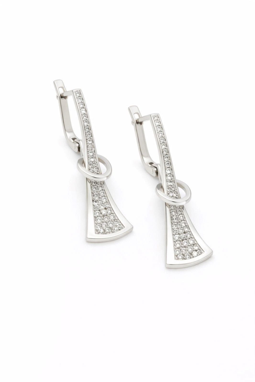 Срібні Сережки, Вага 5.40 г, Вставка Циркон ; Артикул 200000140167