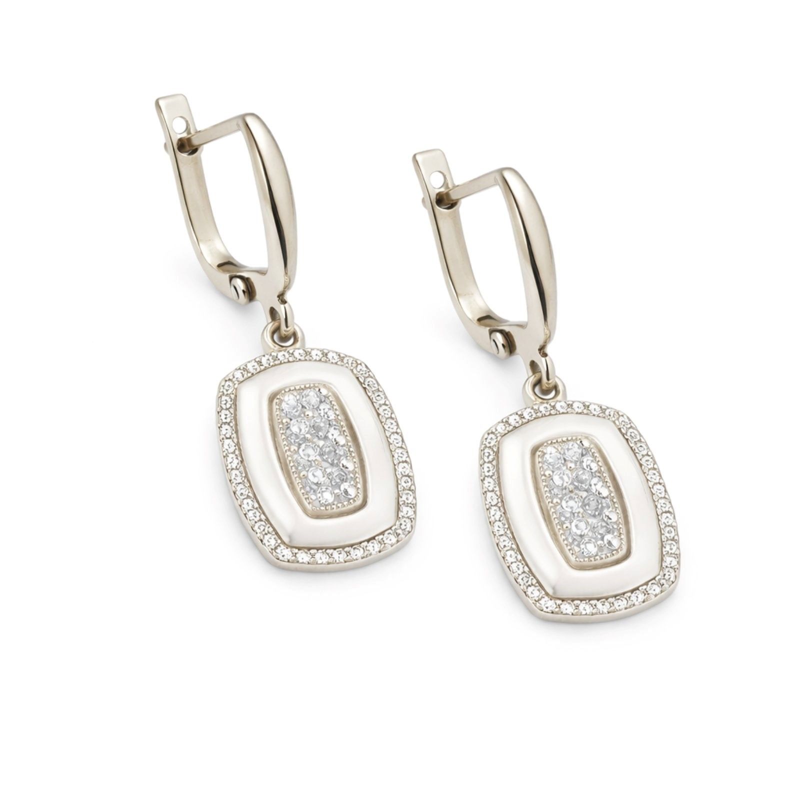 Срібні Сережки, Вага 9.60 г, Вставка Кераміка, Циркон : Артикул 200000067824 Срібні Сережки, Вага 9.60 г, Вставка Кераміка, Циркон : Артикул 200000067824