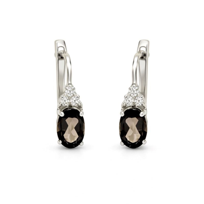 Срібні Сережки, Вага 1.60 г, Вставка Раух Топаз : Артикул 200000138232