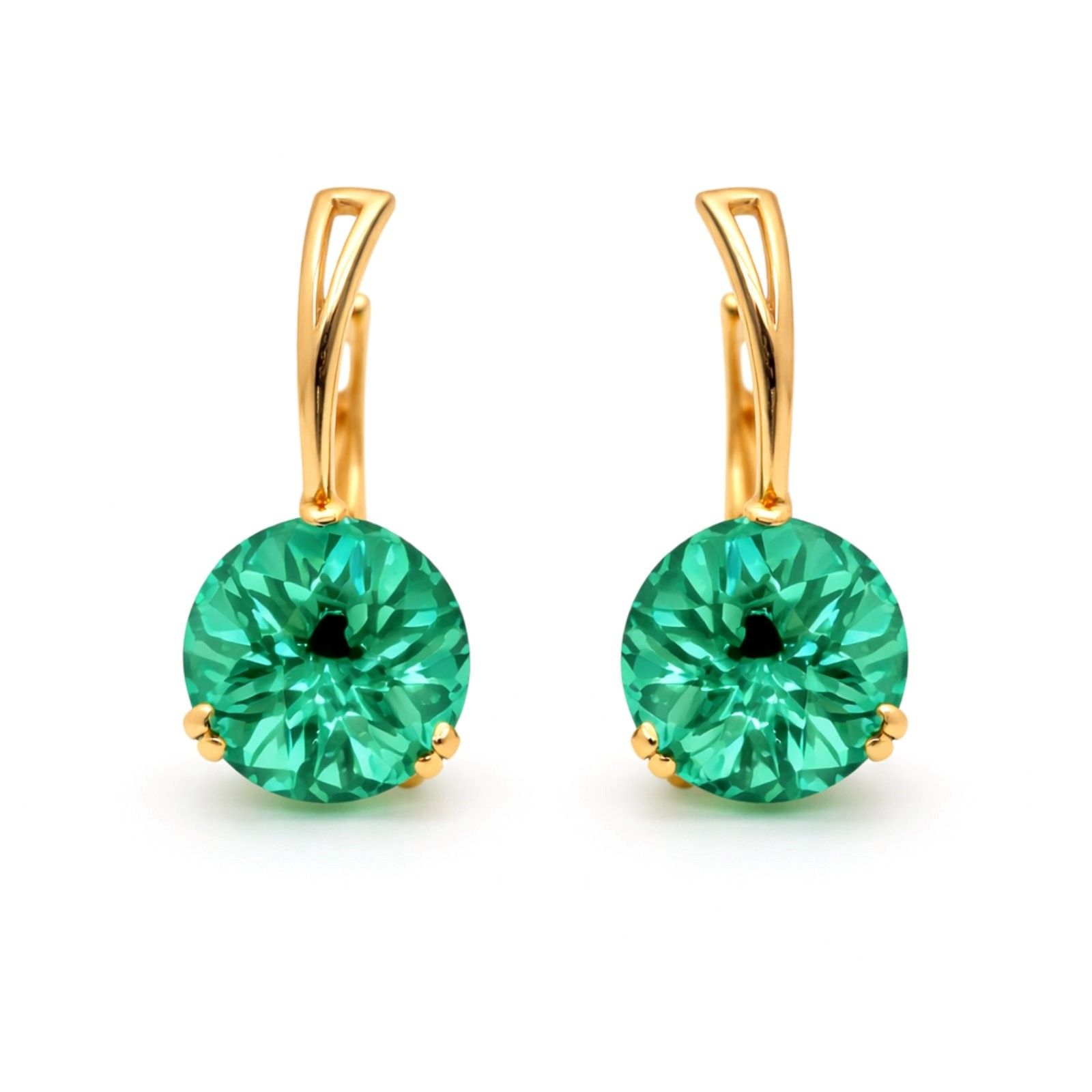 Золоті Сережки, Вага 6.90 г, Вставка Турмалін : Артикул 200000046166