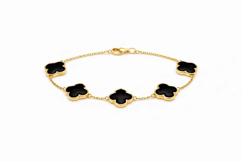 Золотий Браслет, Вага 10.10 г, Вставка Кераміка, Розмір 19 : Артикул 200000041181