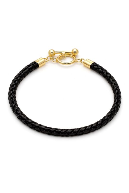 Золотий Браслет, Вага 2.30 г, Вставка Шкіра : Артикул 200000160313