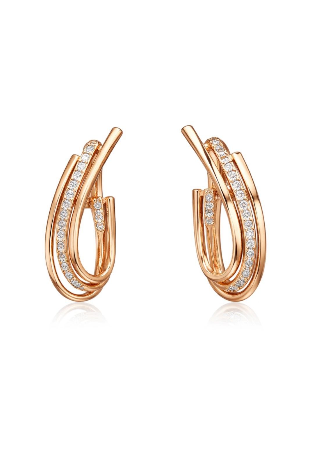 Золоті Сережки, Вага 4.27 г, Вставка Циркон : Артикул 2000000172167