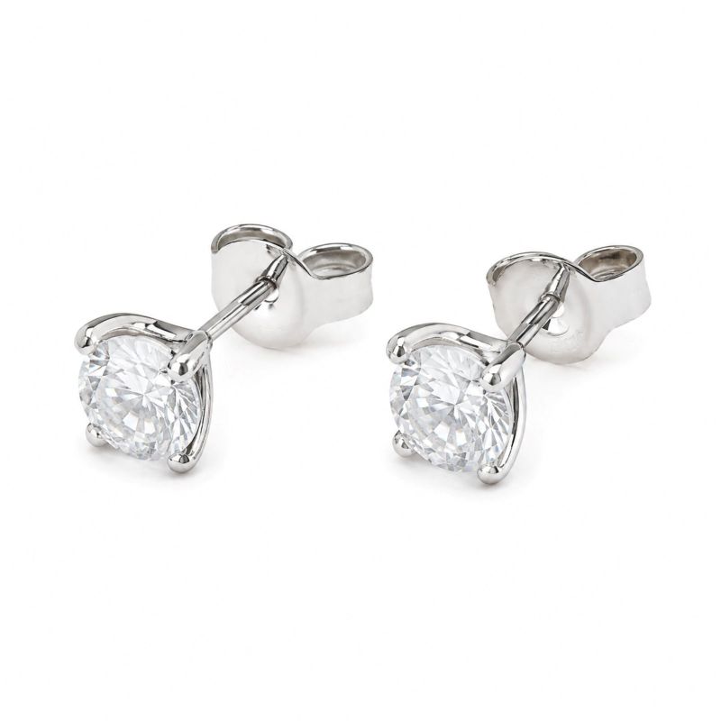 Золоті Сережки 375 п, Вага 0.76 г, Вставка Діамант 1.50 ct HPHT/CVD : Артикул 200000180199