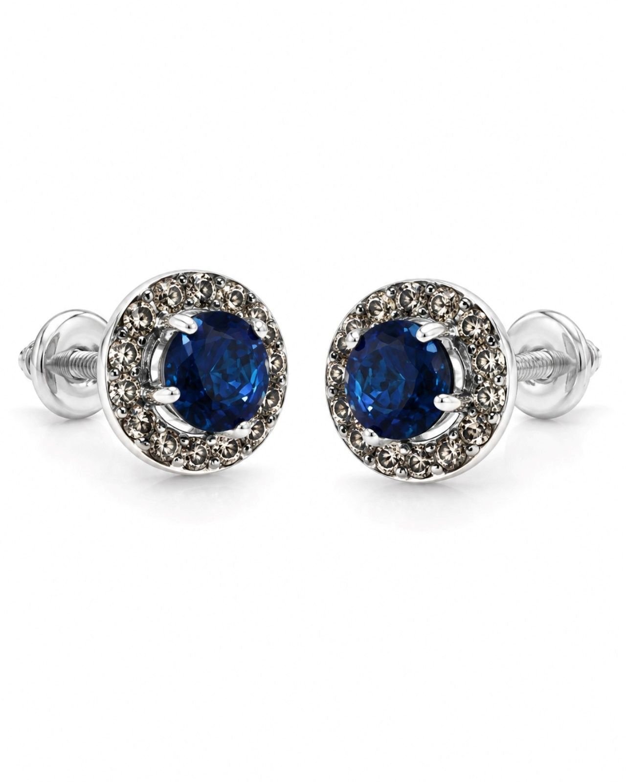 Золоті Сережки, Вага 5.26 г, Вставка Діамант 0.36 ct 2/2, Сапфір 1.84 ct Золоті Сережки, Вага 5.26 г, Вставка Діамант 0.36 ct 2/2, Сапфір 1.84 ct